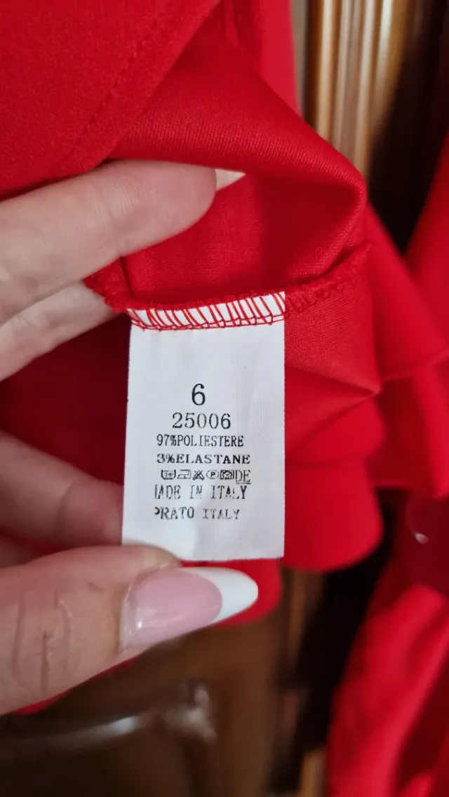 Blusa flamenca roja con volantes Talla 6