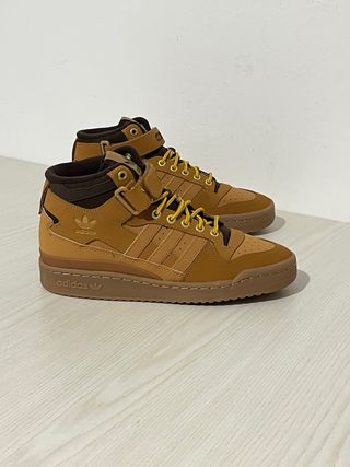 Adidas Scarpe Mid Top Marroni Gialle Tg 40.5
