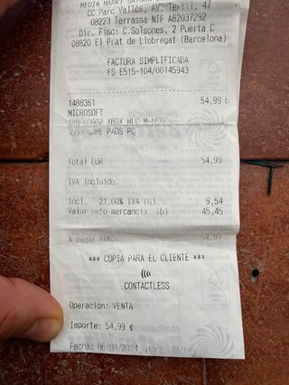 Mando Xbox Series X|S Negro sin usar