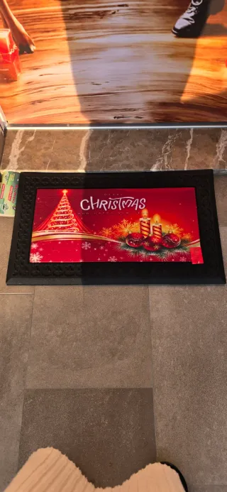 Set 2 Tappeti Natale Rossi e Neri