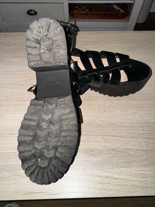 Sandalias de plataforma negras