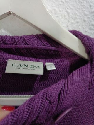 Jersey morado cuello asimétrico botones