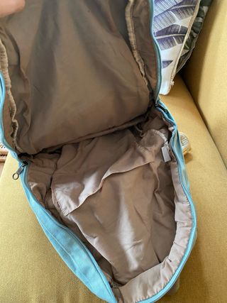 Mochila de tela azul