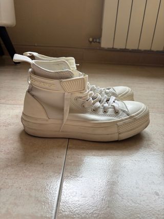 Converse Plataforma Blancas Talla 38