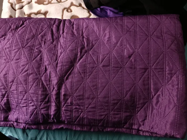 Trapuntino matrimoniale viola