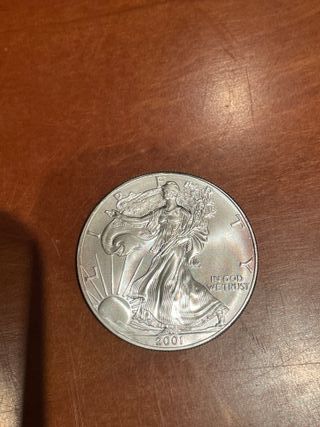 Moneda 1 oz plata American Silver Eagle 2001