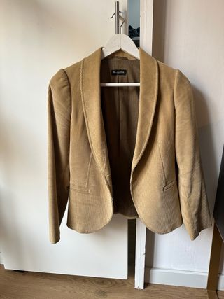 Massimo Dutti Chaqueta Beige Pana vintage