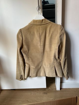 Massimo Dutti Chaqueta Beige Pana vintage