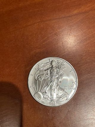 Moneda 1 oz plata American Silver Eagle 2007