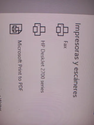 Impresora HP.
No tiene tinta.