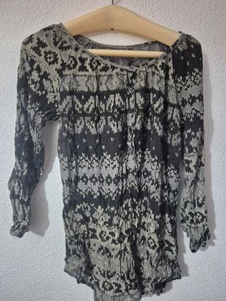 Camisa Gasa Mujer Manga Larga XL