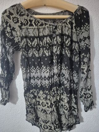 Camisa Gasa Mujer Manga Larga XL