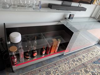 Mueble cristal LED morado