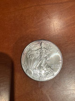 Moneda 1 oz plata American Silver Eagle 2000