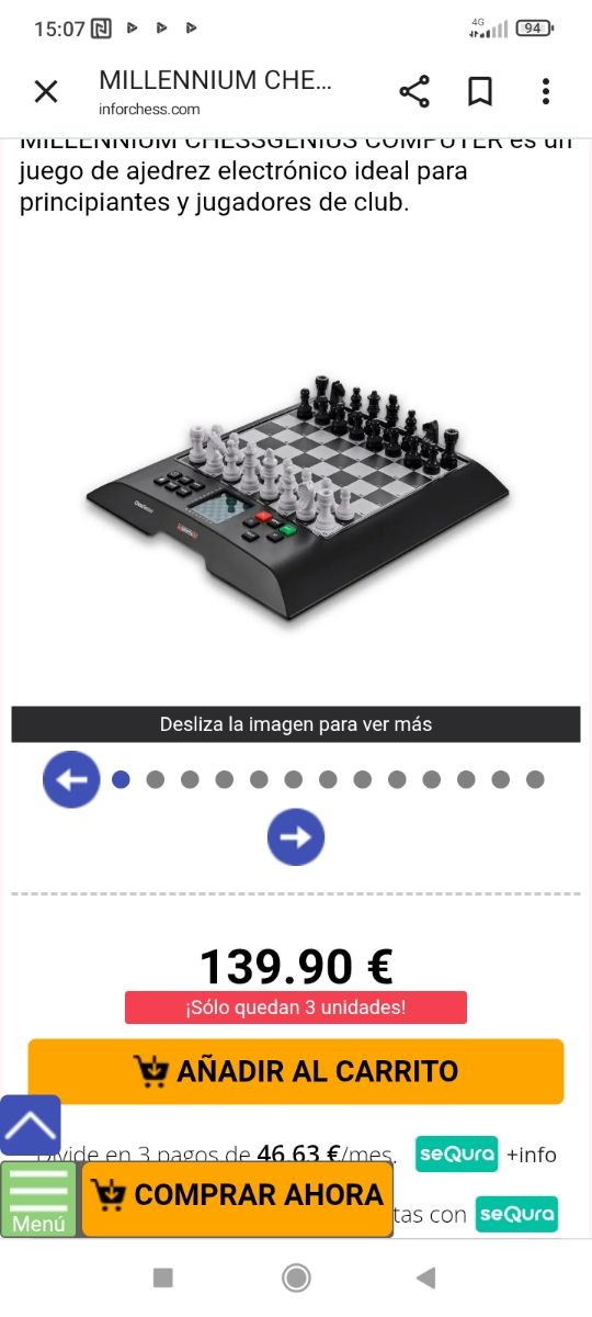 ChessGenius - Ordenador de ajedrez 2000 ELO