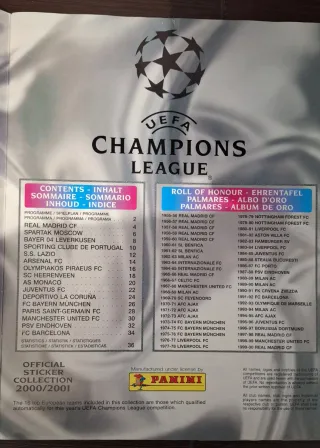 Álbum Cromos UEFA Champions League. Completo