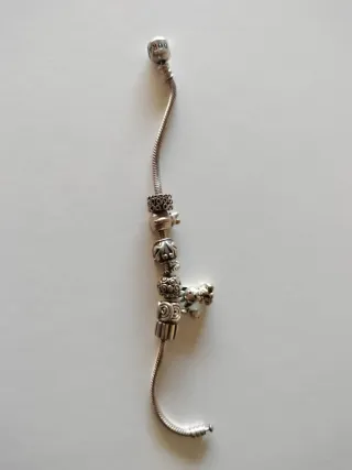 Pulsera Pandora Original con 6 Charms y 2 pasadore