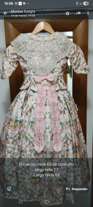 Traje Fallera Niña 7-8 años