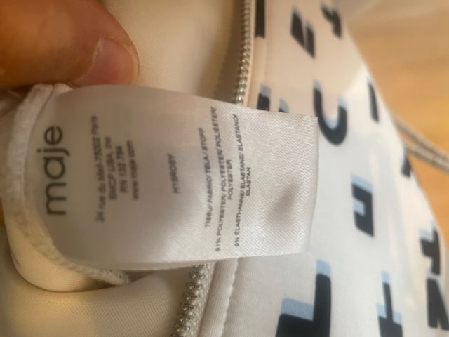 Vestido Maje blanco y negro estampado