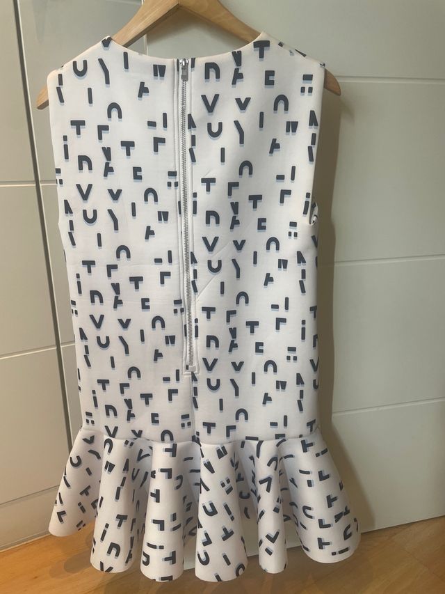 Vestido Maje blanco y negro estampado