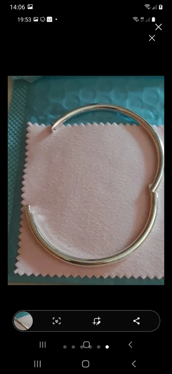 Pulsera aro plata abierta