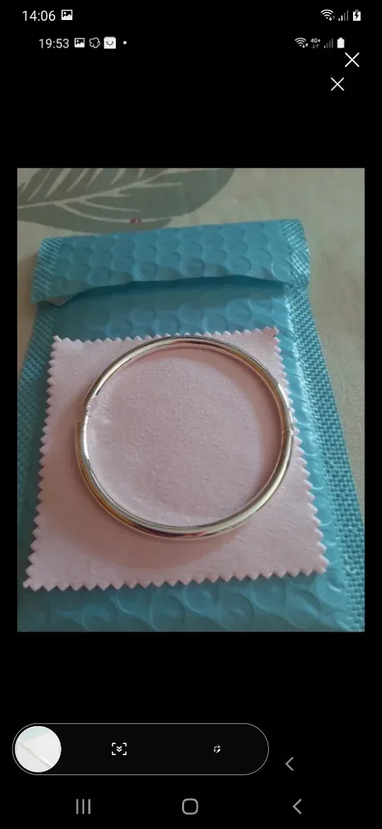 Pulsera aro plata abierta