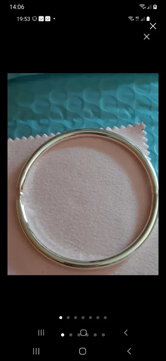 Pulsera aro plata abierta