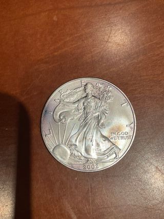 Moneda 1 oz plata American Silver Eagle 2002