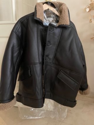 Chaquetón negro borreguito