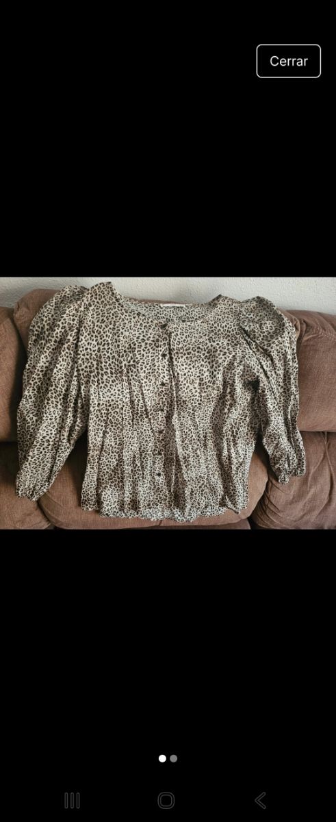 Camisa Mango Leopardo Talla L