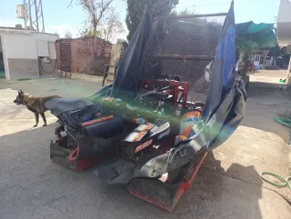 Paraguas recolector aceitunas, bidón hidráulico