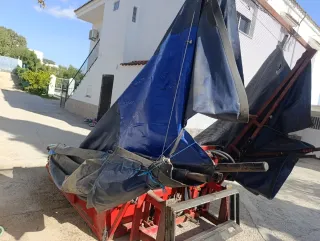 Paraguas recolector aceitunas, bidón hidráulico