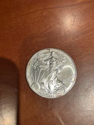 Moneda 1 oz plata American Silver Eagle 1998