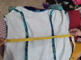 Traje Flamenca Talla 48 Morado y Turquesa