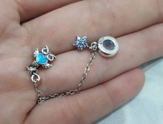 Cadena Seguridad Búho Corazón Estrella pulsera 
