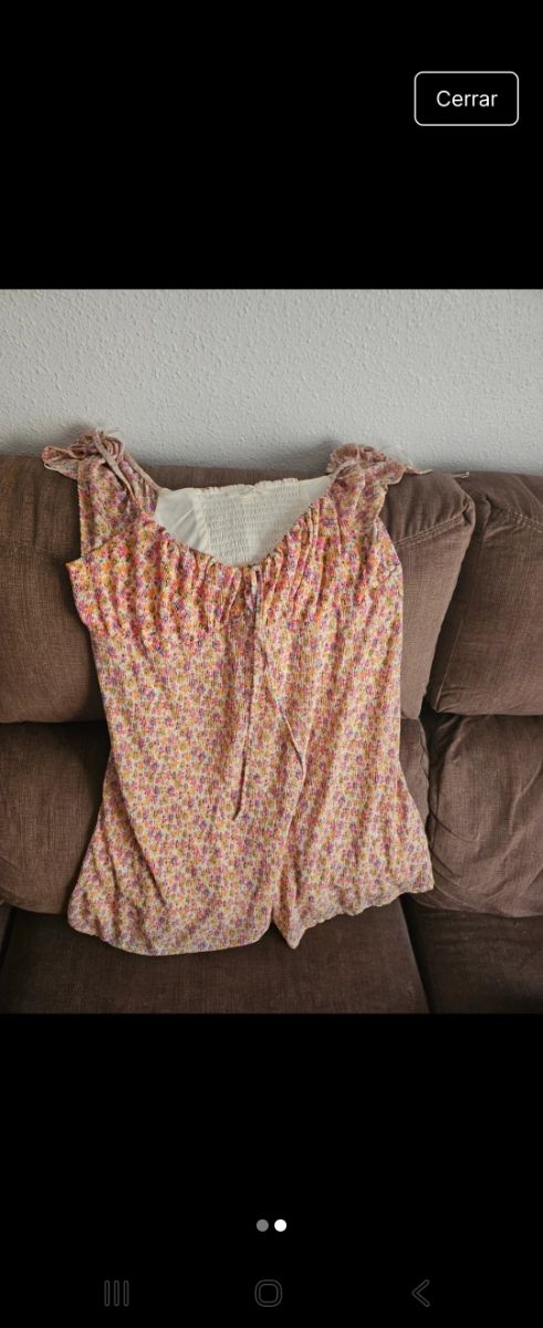 Vestido corto floral Mango Talla XL