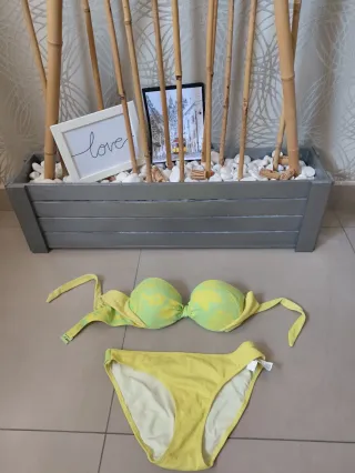 Bikini Mujer Verde y Amarillo Talla L
