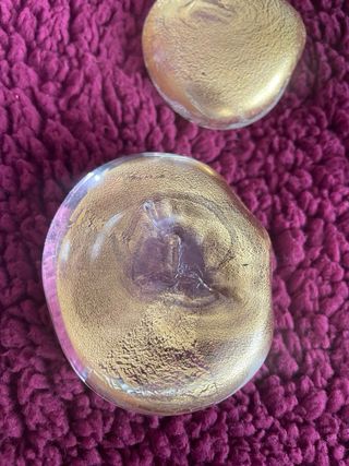Sassi Murano Vetro Cristallo Foglia Oro