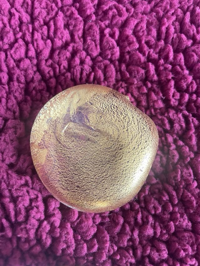 Sassi Murano Vetro Cristallo Foglia Oro