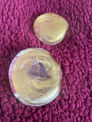 Sassi Murano Vetro Cristallo Foglia Oro
