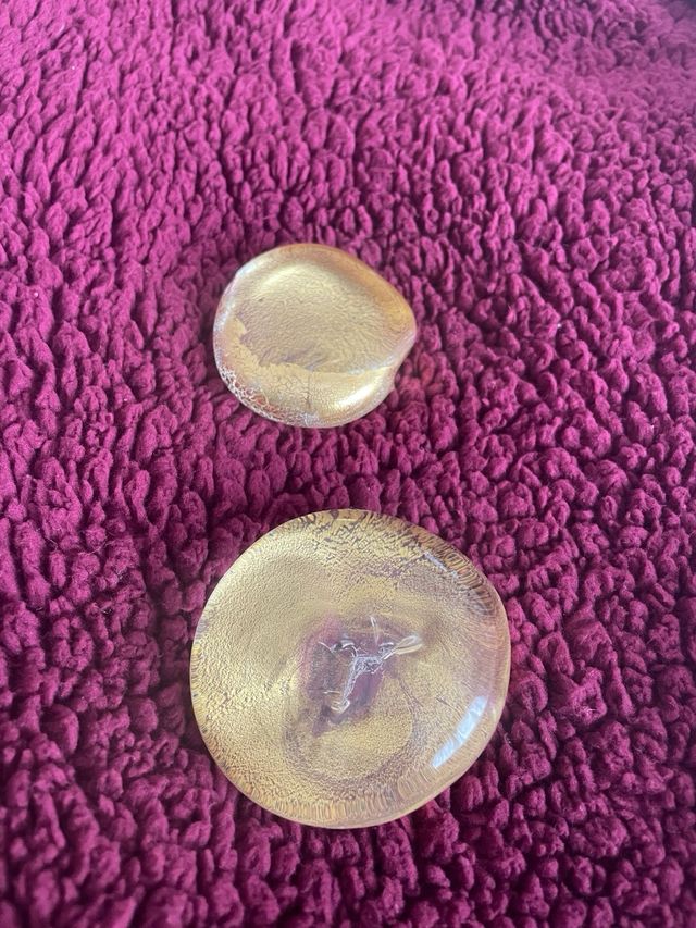 Sassi Murano Vetro Cristallo Foglia Oro