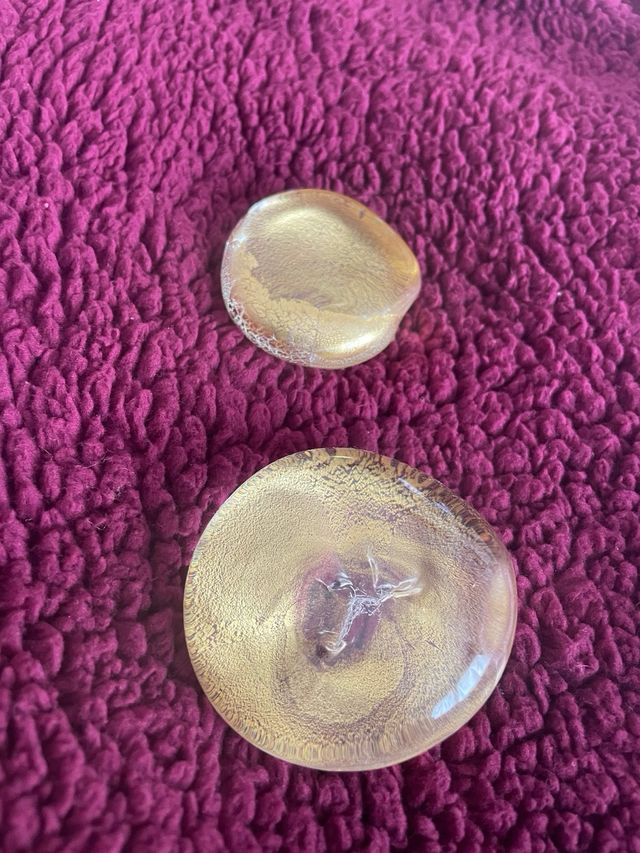 Sassi Murano Vetro Cristallo Foglia Oro