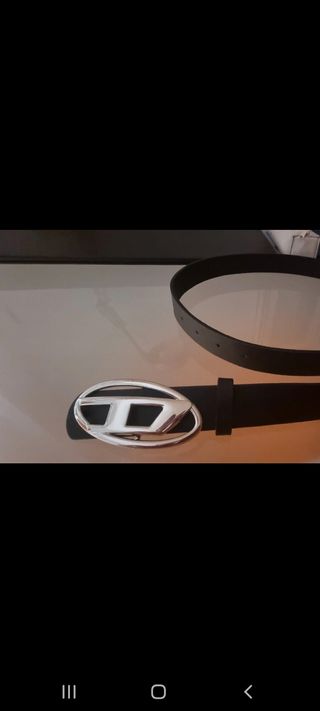 Cintura Diesel con fibbia logo D argento