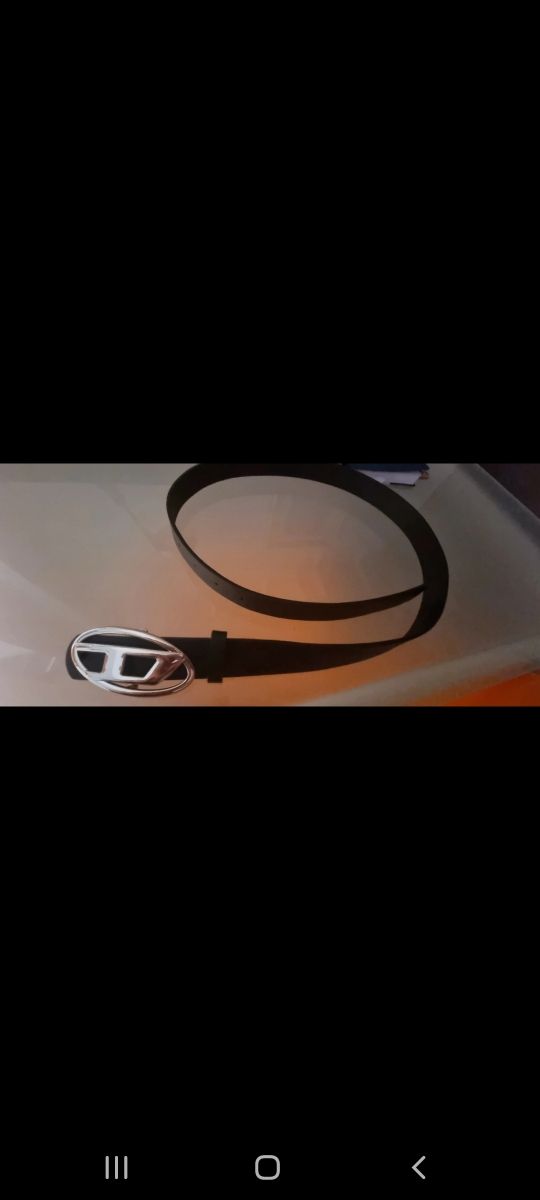 Cintura Diesel con fibbia logo D argento