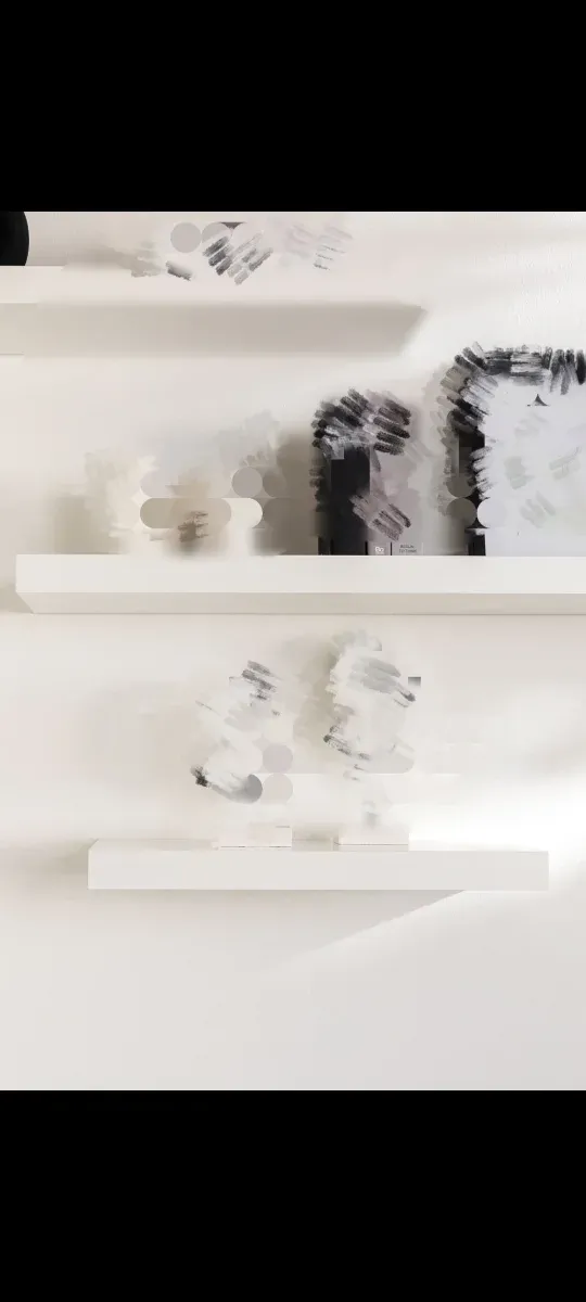 Mensola MDF Bianco 300x22,5x7cm