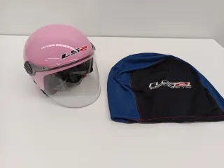 Casco Moto Rosa Talla S LS2