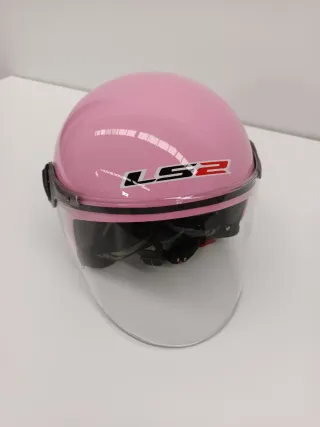 Casco Moto Rosa Talla S LS2