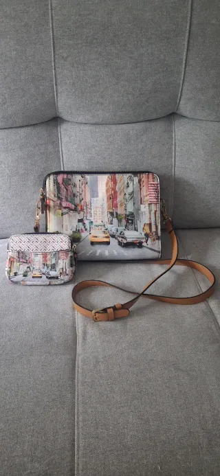 Bolso y cartera estampado ciudad NY