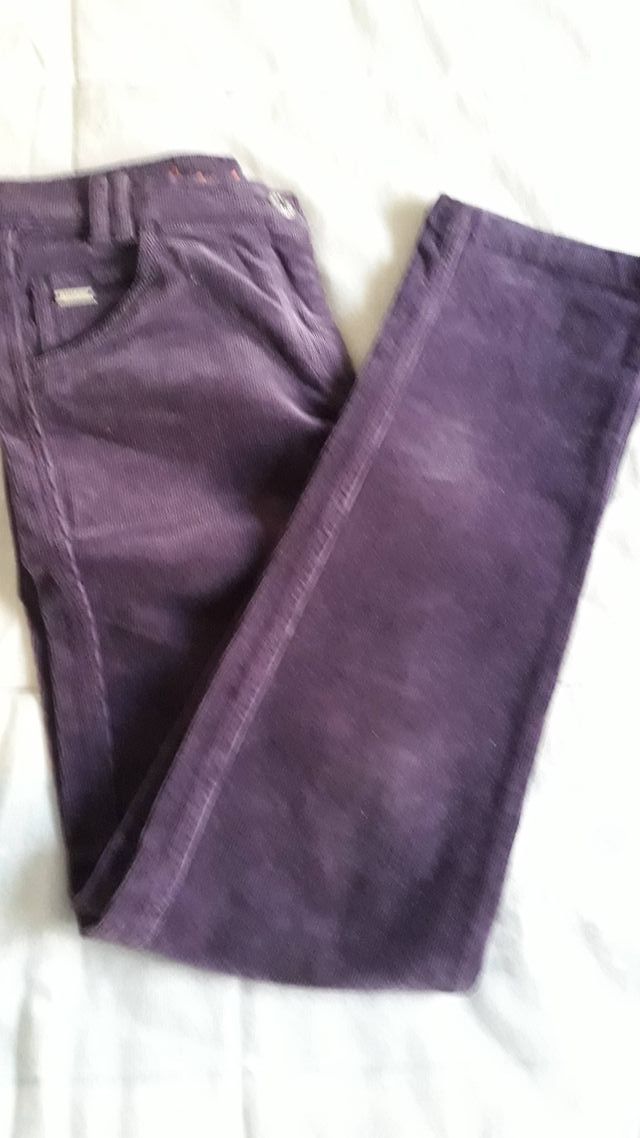 Pantalón niña morado pana 10 años