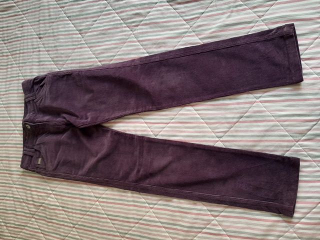 Pantalón niña morado pana 10 años